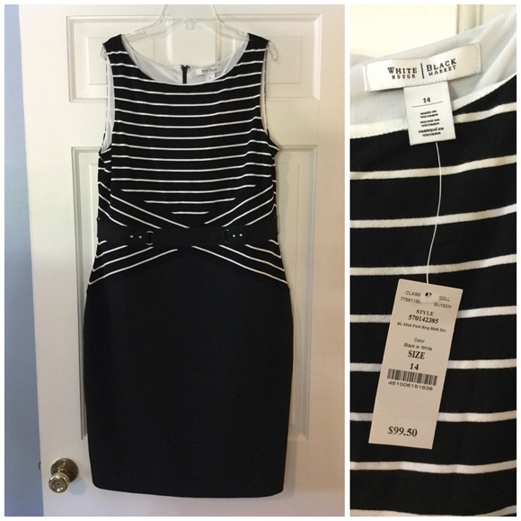 White House Black Market Dresses & Skirts - ➕ WHBM mixed stripe ponte sheath dress